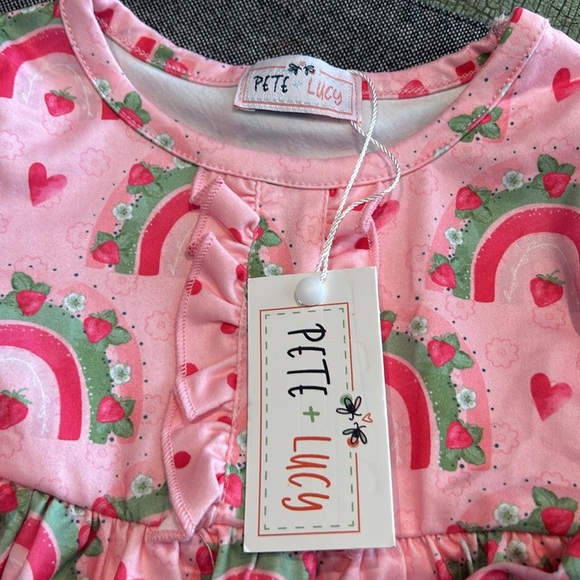 Pete + Lucy Strawberry Rainbow Pant Set Size 0 to 6 mon - Picture 3 of 6